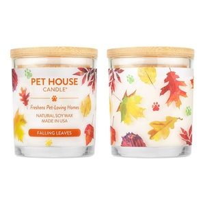 PET HOUSE FALLING LEAVES CANDLE 255G - BRAND NEW